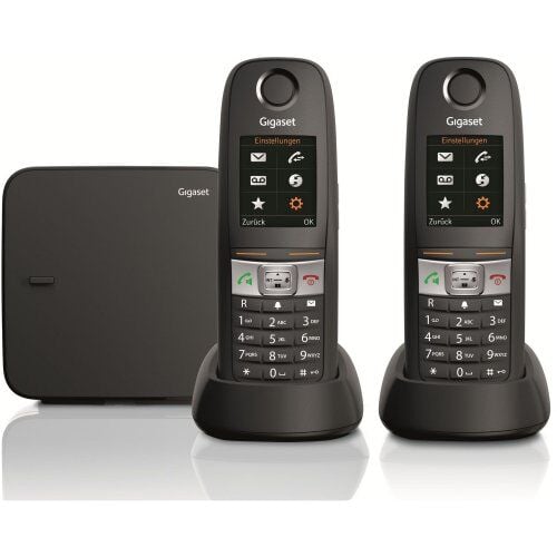 E630 A + E630H Duo AB Siyah Kablosuz Sabit Hat Analog Dect Telefon