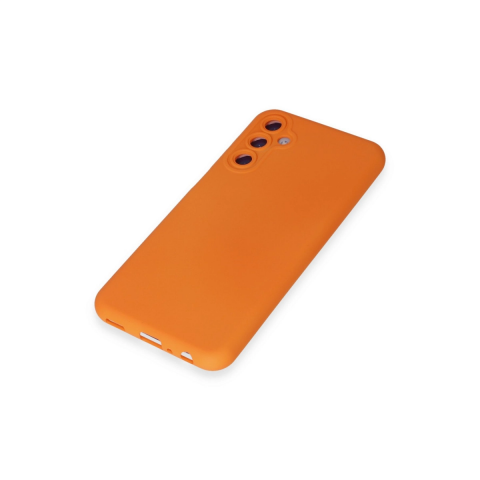 Samsung Galaxy M34 5g Kılıf Nano İçi Kadife Silikon - Turuncu