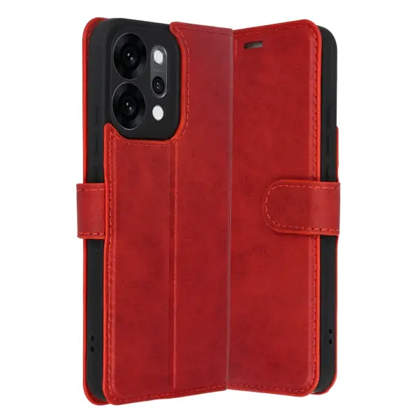 Oppo Reno 14 Trend S Plus Kapaklı Kılıf - Kırmızı