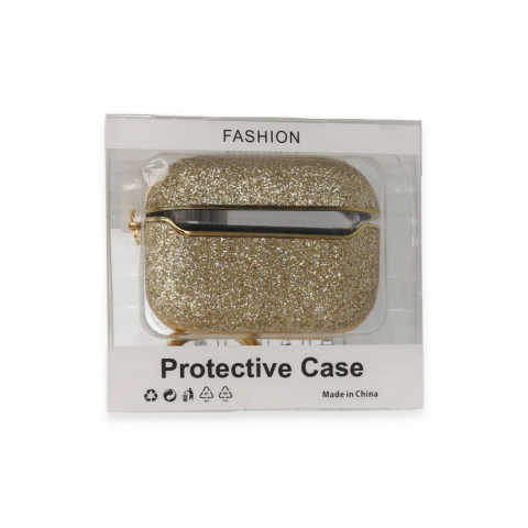 Apple Airpods 3 (3.nesil) Spell Simli Kılıf - Gold