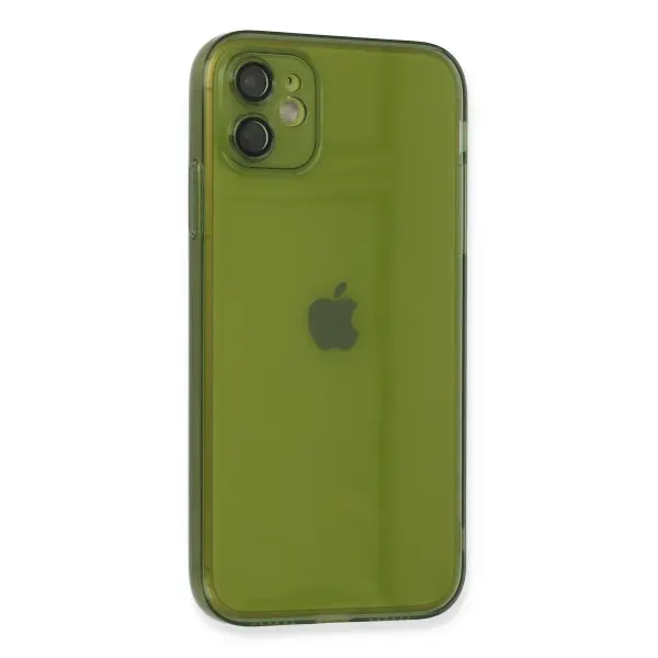 Apple iPhone 12 Kılıf Fly Lens Silikon - Yeşil