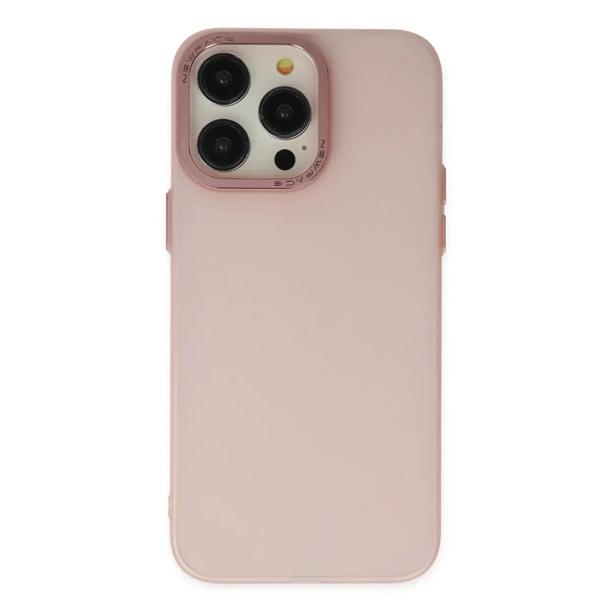 Apple iPhone 13 Pro Max Kılıf Modos Metal Kapak - Pembe