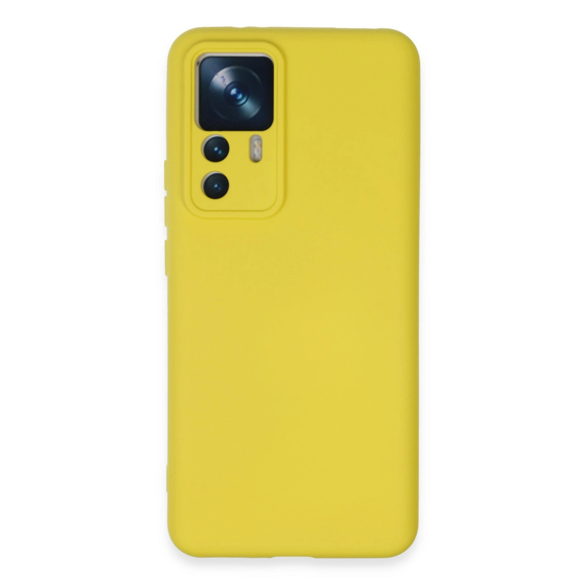 Xiaomi Mi 12t Pro Kılıf Nano İçi Kadife Silikon - Sarı