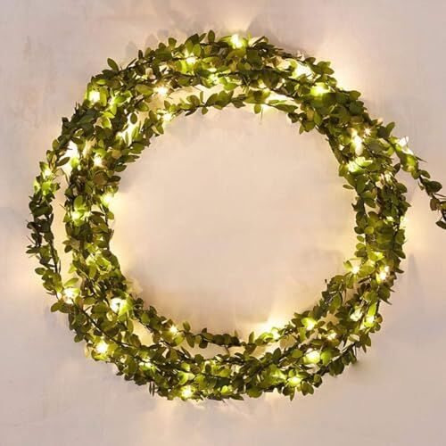Yaprak Dekorlu 3 Metre Peri LED Pilli Işık Yılbaşı Süsü Günışığı Aydınlatma