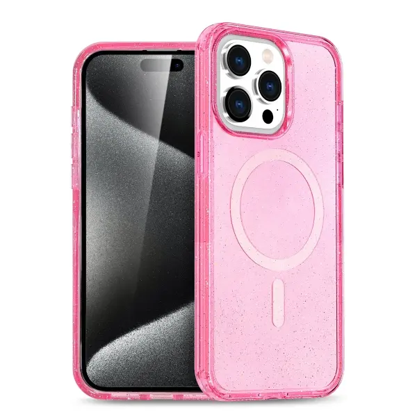 Apple iPhone 15 Pro Max Kılıf Star Magsafe Kapak - Pembe