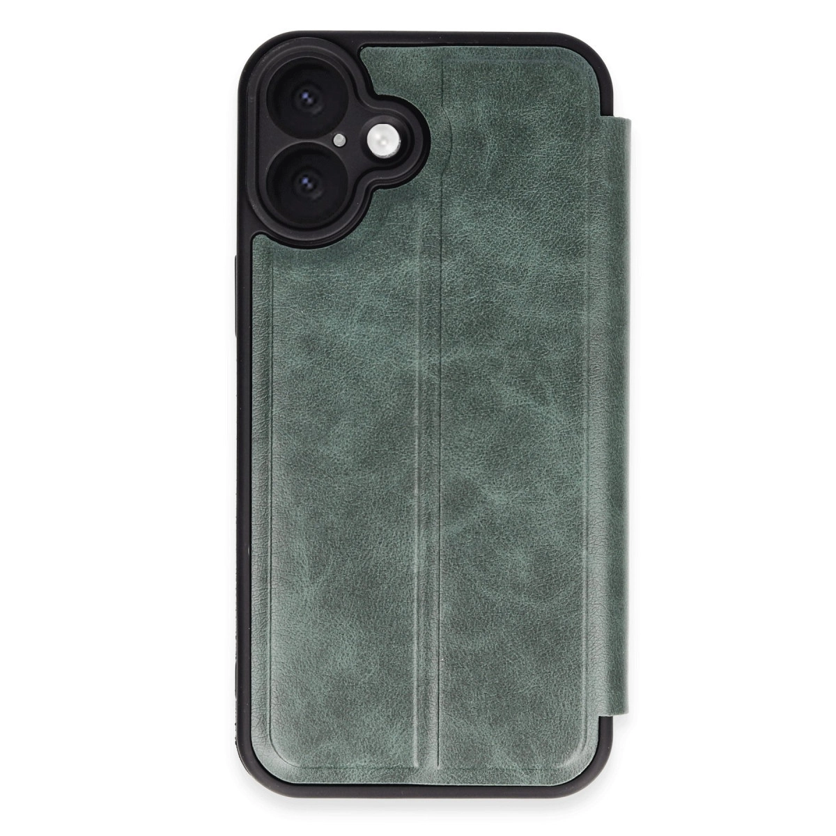 Apple İphone 16 Kılıf Flip Cover - Koyu Yeşil