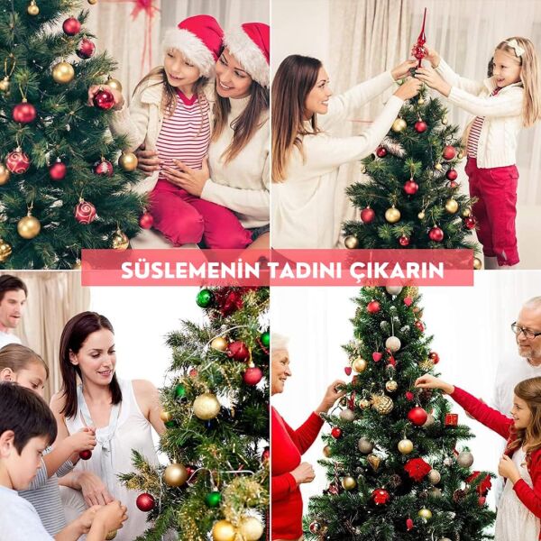 6 Adet Lüx Yılbaşı Ağacı Zili Süsleri Gold