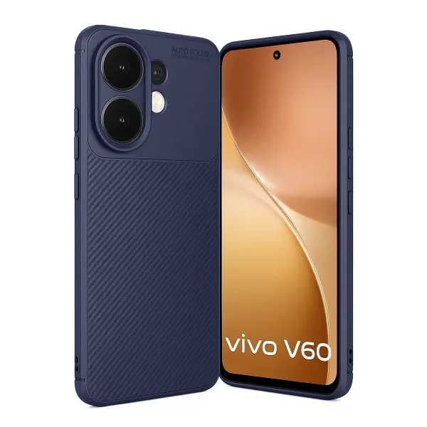 Vivo V60 5G Auto Focus Karbon Kapak - Lacivert