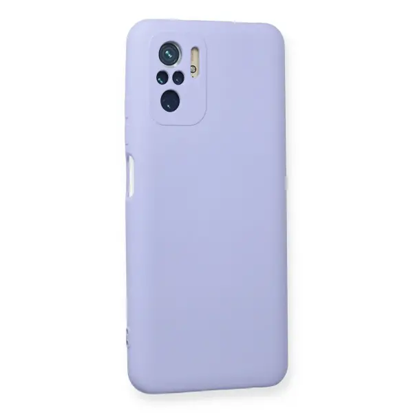 Xiaomi Redmi Note 10 Kılıf Nano içi Kadife Silikon - Lila