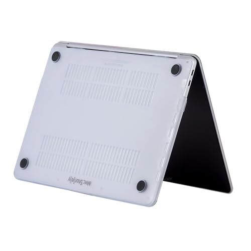MacBook Air M1 13.3 inç A2337 A2179 A1932 uyumlu kedi ve köpek desenli sert kapak, UV baskılı beyaz kılıf