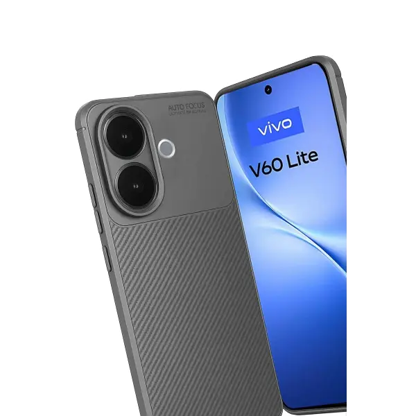 Vivo V60 Lite Auto Focus Karbon Kapak - Gri