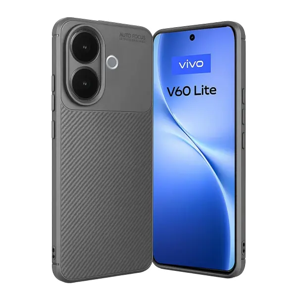 Vivo V60 Lite Auto Focus Karbon Kapak - Gri