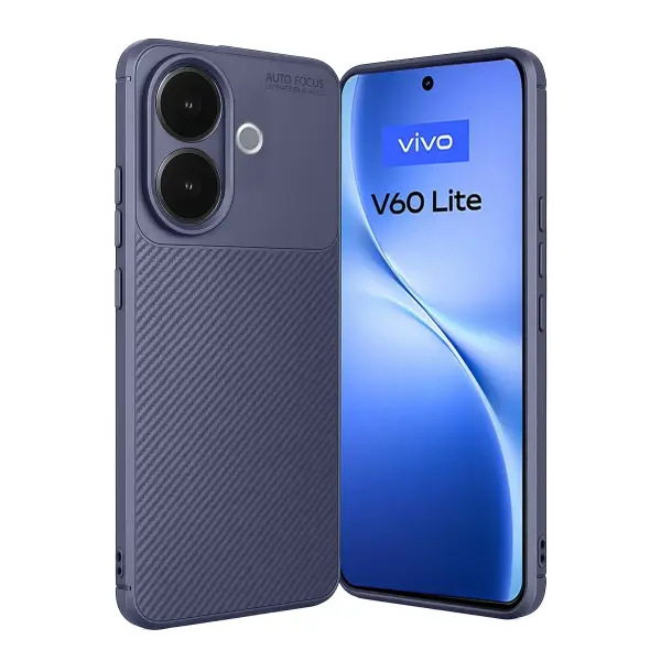 Vivo V60 Lite Auto Focus Karbon Kapak - Lacivert