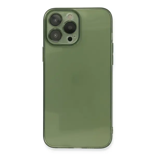 Apple iPhone 13 Pro Kılıf Fly Lens Silikon - Yeşil