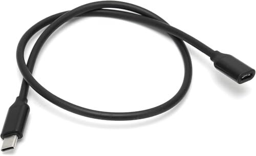 50 cm Type-C Uzatma Kablosu, 60W Hızlı Şarj ve 3A Akım Destekli USB-C Erkek Dişi Kablo, 24Pin 56K Dirençli Dayanıklı, Laptop Tablet Telefon Uyumlu, ZR73