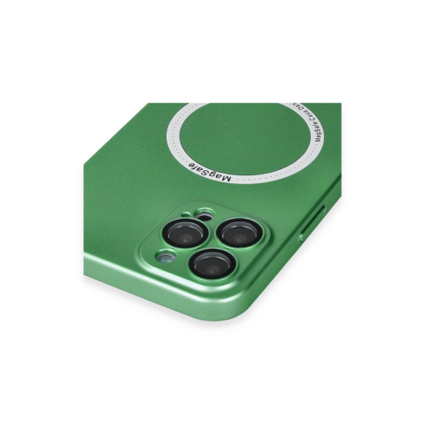 Apple İphone 12 Pro Kılıf Jack Magneticsafe Lens Silikon - Yeşil