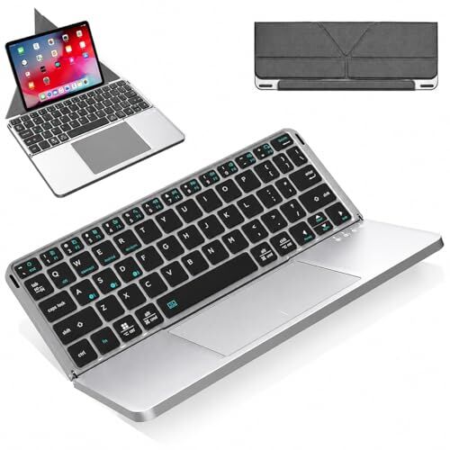 Kablosuz Tablet Klavyesi, Ultra İnce, Touchpad Destekli, Taşınabilir