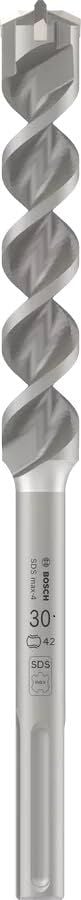 Bosch 1x Pro Sds max-4 Kırıcı Delici Delme Ucu (Donatılı Beton, Professional Aksesuar Kırıcı Delici), Beton Bina Bloku, Ø 30,00 mm