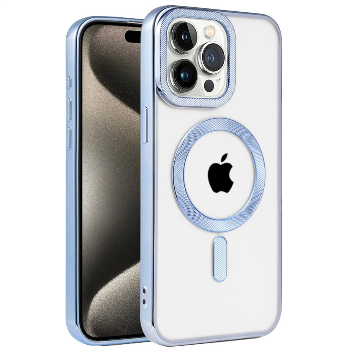 Apple İphone 14 Pro Max Kılıf Kronos Magsafe Kapak - Sierra Blue