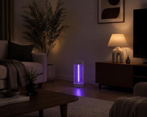 360° Etkili Elektrikli Kule Tipi Sinek ve Haşere Yakalama Cihazı | UV Mor Işık Teknolojisi; 50m² Etki Alanı, Kimyasal İçermeyen, İç Mekan Kullanımı için (10W, 41 cm)