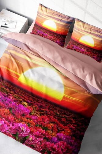 Sunset 3D Dijital Baskılı Çift Kişilik Nevresim Takımı, monohome4913