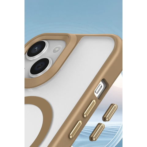 Apple İphone 15 Kılıf Enka Magsafe Silikon Kılıf - Desert