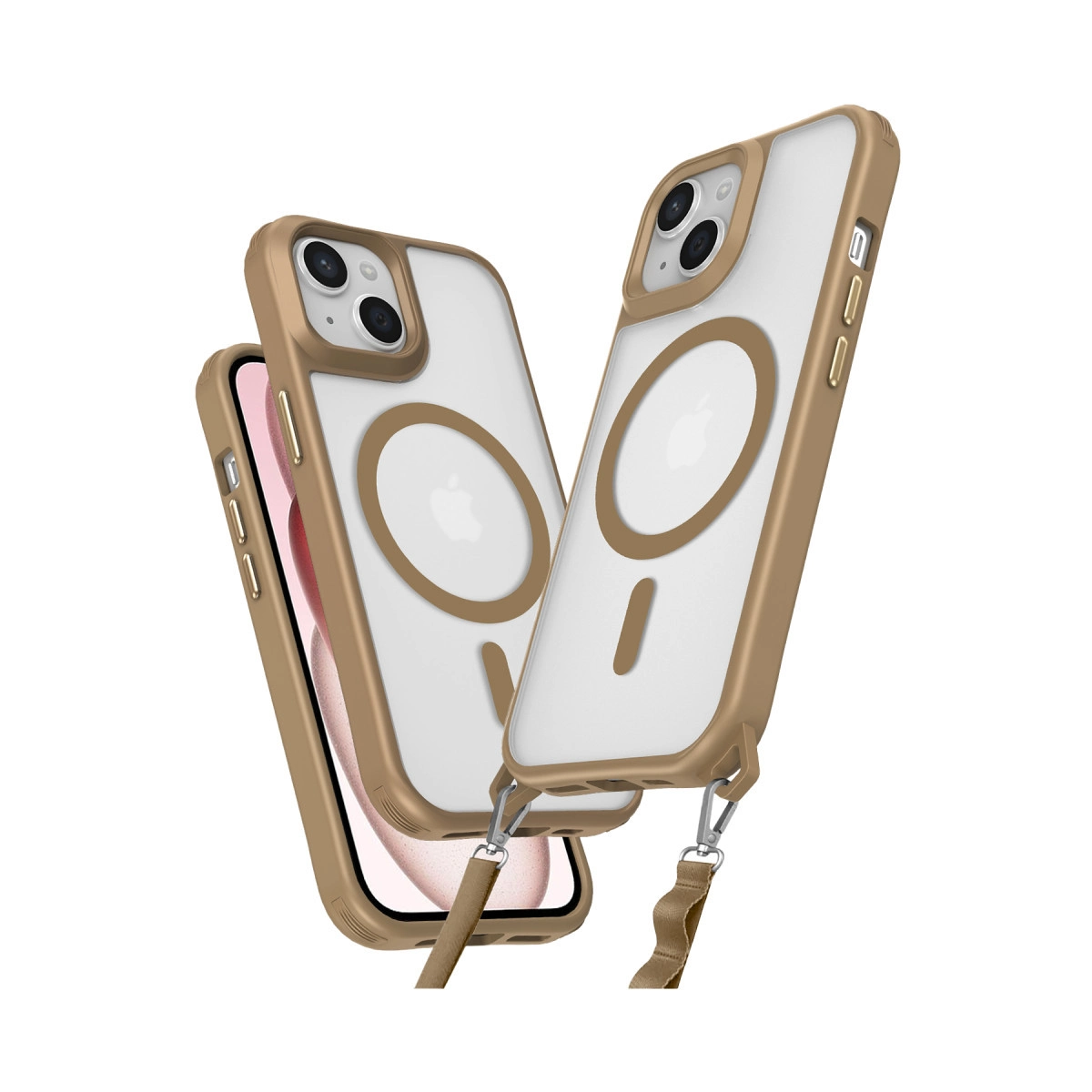 Apple İphone 15 Plus Kılıf Enka Magsafe Silikon Kılıf - Desert