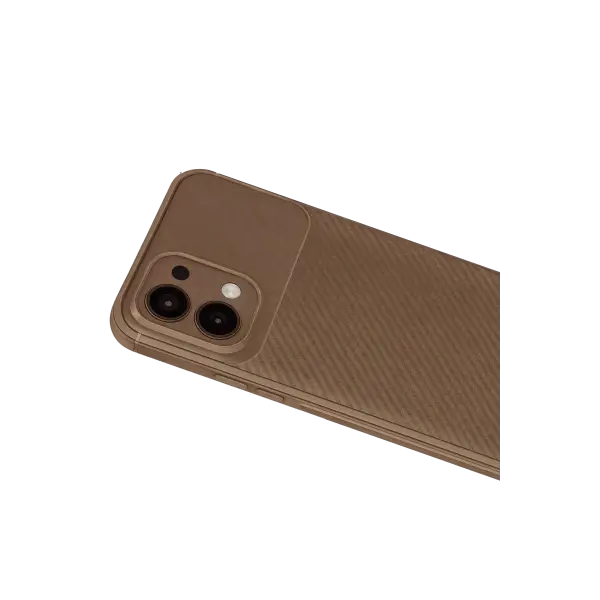 Oppo A6 Pro 4G Auto Focus Karbon Kapak - Kahverengi