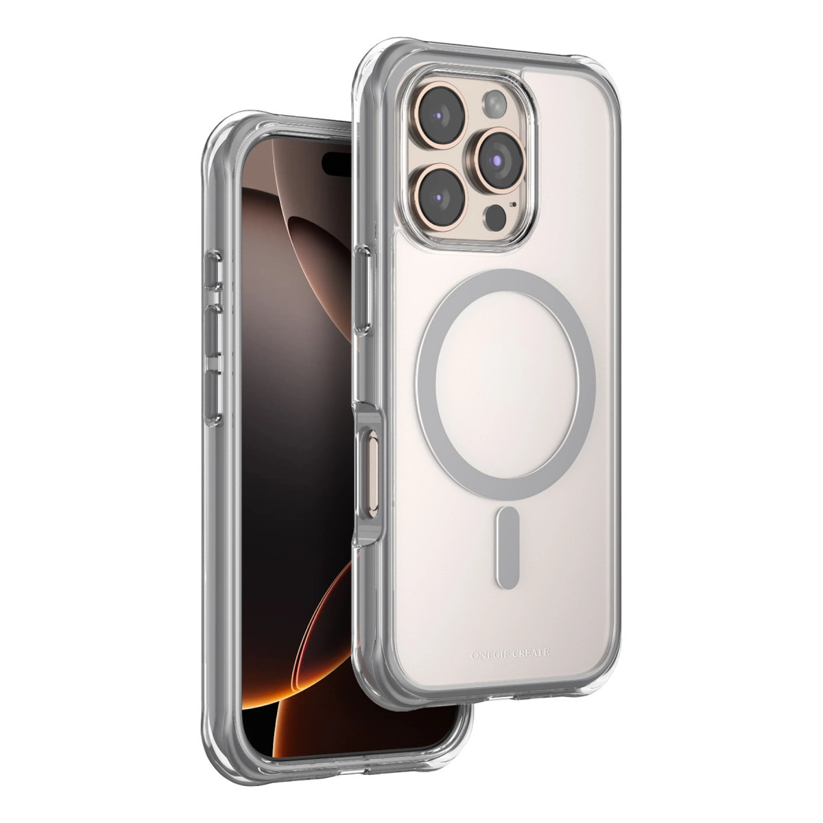 Onegif Apple İphone 16 Pro Hulk Magsafe Kapak - Titan Gri