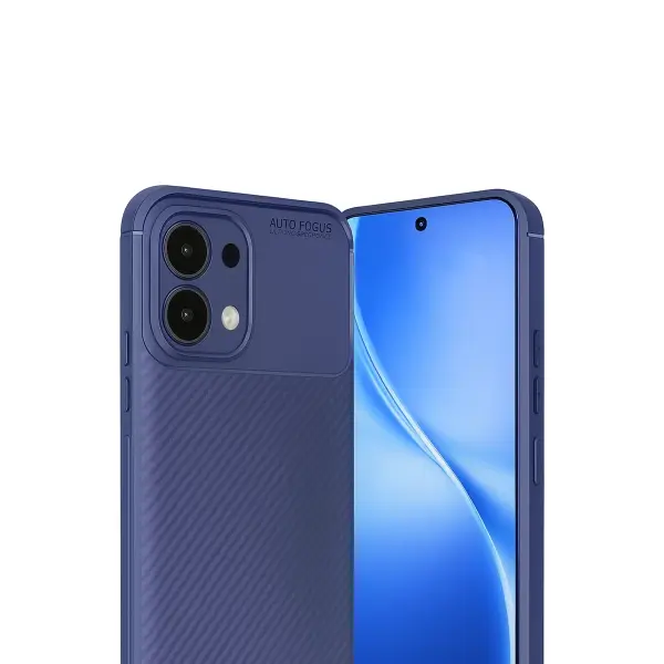 Oppo A6 Pro 4G Auto Focus Karbon Kapak - Lacivert