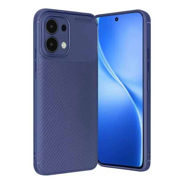 Oppo A6 Pro 4G Auto Focus Karbon Kapak - Lacivert