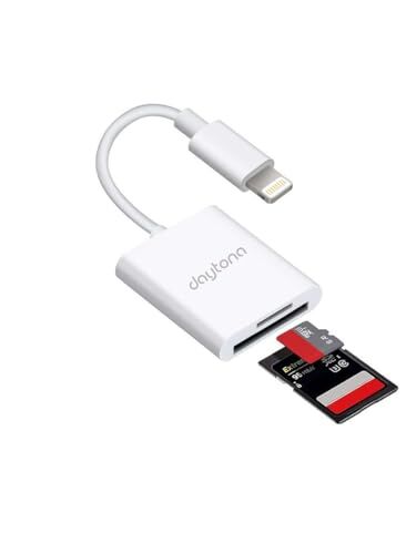 NK1022 Apple iPhone iPad Lightning To SD Camera Reader SD Micro SD Kart Okuyucu Kablo Adaptör Beyaz