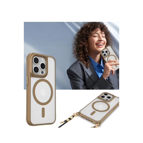 Apple İphone 15 Pro Max Kılıf Enka Magsafe Silikon Kılıf - Desert