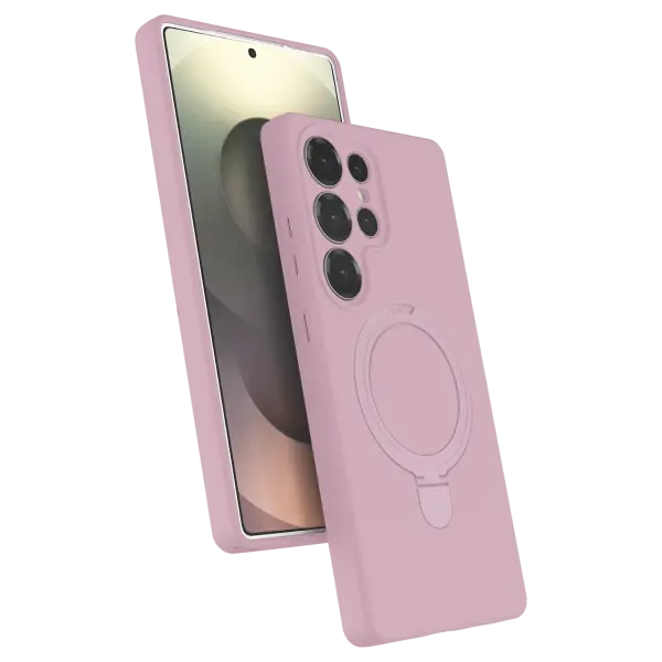 Samsung Galaxy S25 Ultra Regal Magsafe Standlı Kapak - Açık Pembe