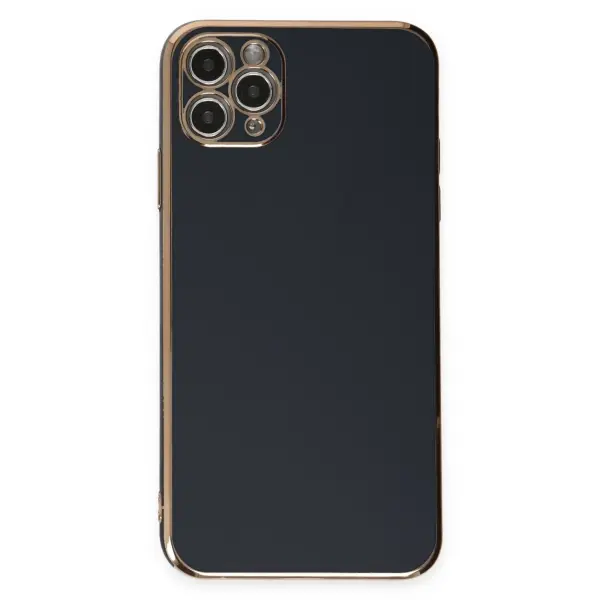 Apple iPhone 11 Pro Max Kılıf Volet Silikon - Siyah