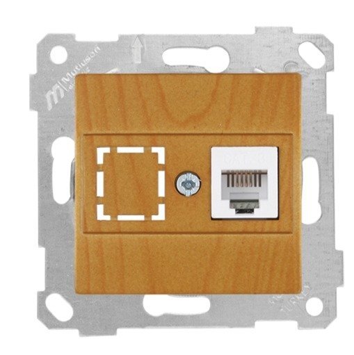 Mutlusan Rita Mek Tuş Telefon Priz i 1Xrj12 Meşe 2200 125 0158