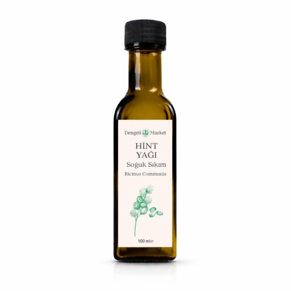 Hint Yağı 100 ml – Soğuk Sıkım Castor Oil, Saç, Kaş, Kirpik ve Cilt Bakımı için Nemlendirici ve Besleyici Doğal Bakım Yağı, Vegan ve Katkısız, %100 Saf ve Doğal, Hekzansız