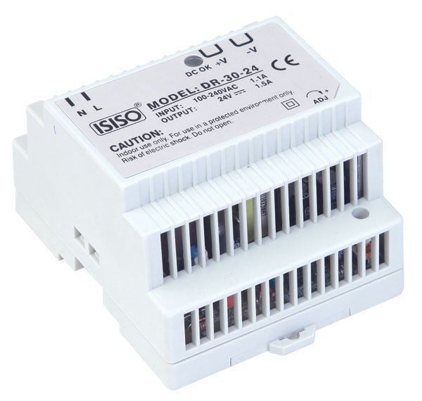 Isıso 30 W 24 Vdc 1.5 A Güç Kaynağı IDR-30-24