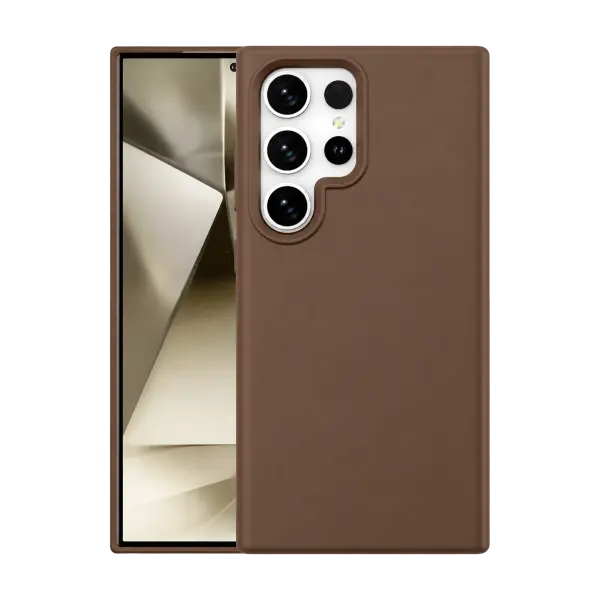 Samsung Galaxy S24 Ultra Kılıf First Silikon - Kahverengi