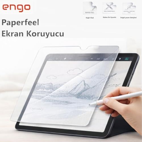 Casper Pad M10 12.2 İnç ile Uyumlu Paperfeel Ekran Koruyucu, Kağıt Hissi Veren Dokulu Mat Yüzey, Tablet Kalem Kullanımı, Not Alma ve Çizim için