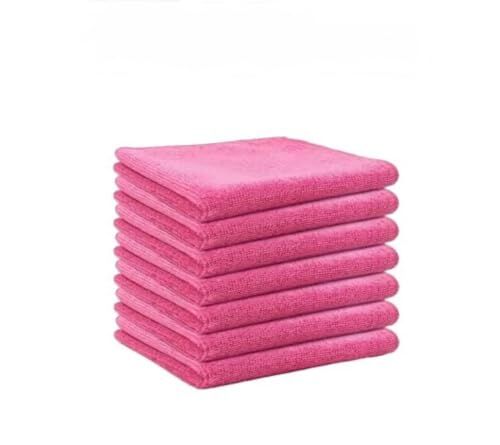 Premium Mikrofiber Temizlik Bezi, Pembe Renk, 20'li Paket, Çok Amaçlı Kullanım