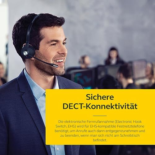 Engage 75 Kulak Üstü Dect Mono Kulaklık, Skype for Business Sertifikalı, Kablosuz, Siyah, AB Versiyonu