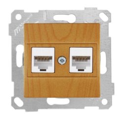Mutlusan Rita Mek Tuş Data Priz i 2*Rj45 Cat 6  Meşe 2200 141 0158
