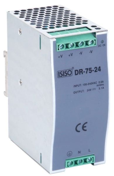Isıso 75 W 24 Vdc 3.2 A Güç Kaynağı IDR-75-24