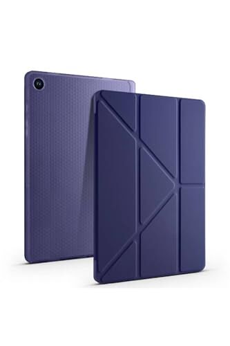 Galaxy Tab A9 ile Uyumlu Tri Folding Kalem Bölmeli Standlı Kılıf - Mor 8