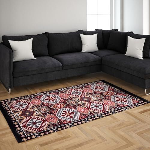 Makinede Yıkanabilir Modern Desenli Kilim 120 * 180 cm, SA25EU