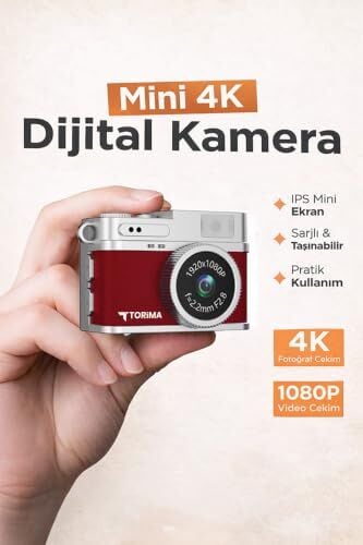 CMR35 1080P mini dijital selfie ve vlog kamerası, anahtarlık tasarımlı, bordo