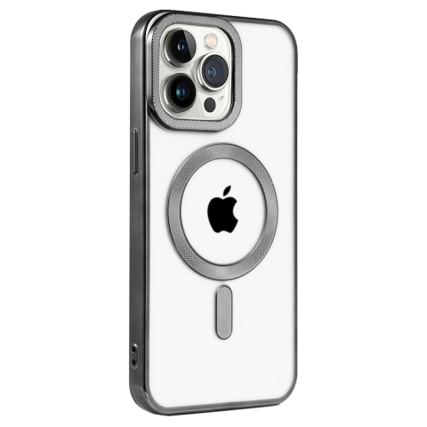 Apple İphone 15 Pro Kılıf Kronos Magsafe Kapak - Siyah
