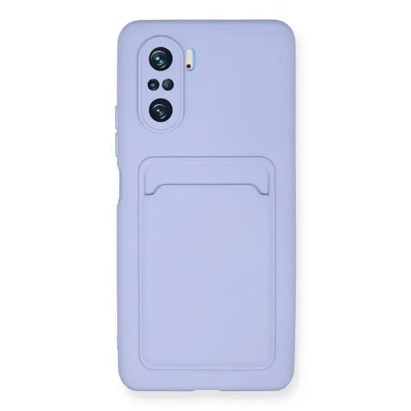 Xiaomi Poco F3 Kılıf Kelvin Kartvizitli Silikon - Lila