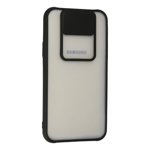 Samsung Galaxy J7 Kılıf Palm Buzlu Kamera Sürgülü Silikon - Siyah